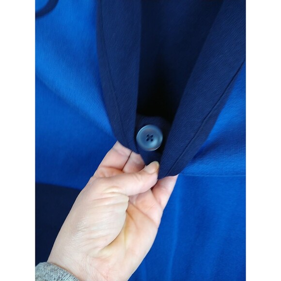 Chico's Zenergy Longline Hooded Jacket Reversible Blue Women’s Small Cardigan - Picture 7 of 11